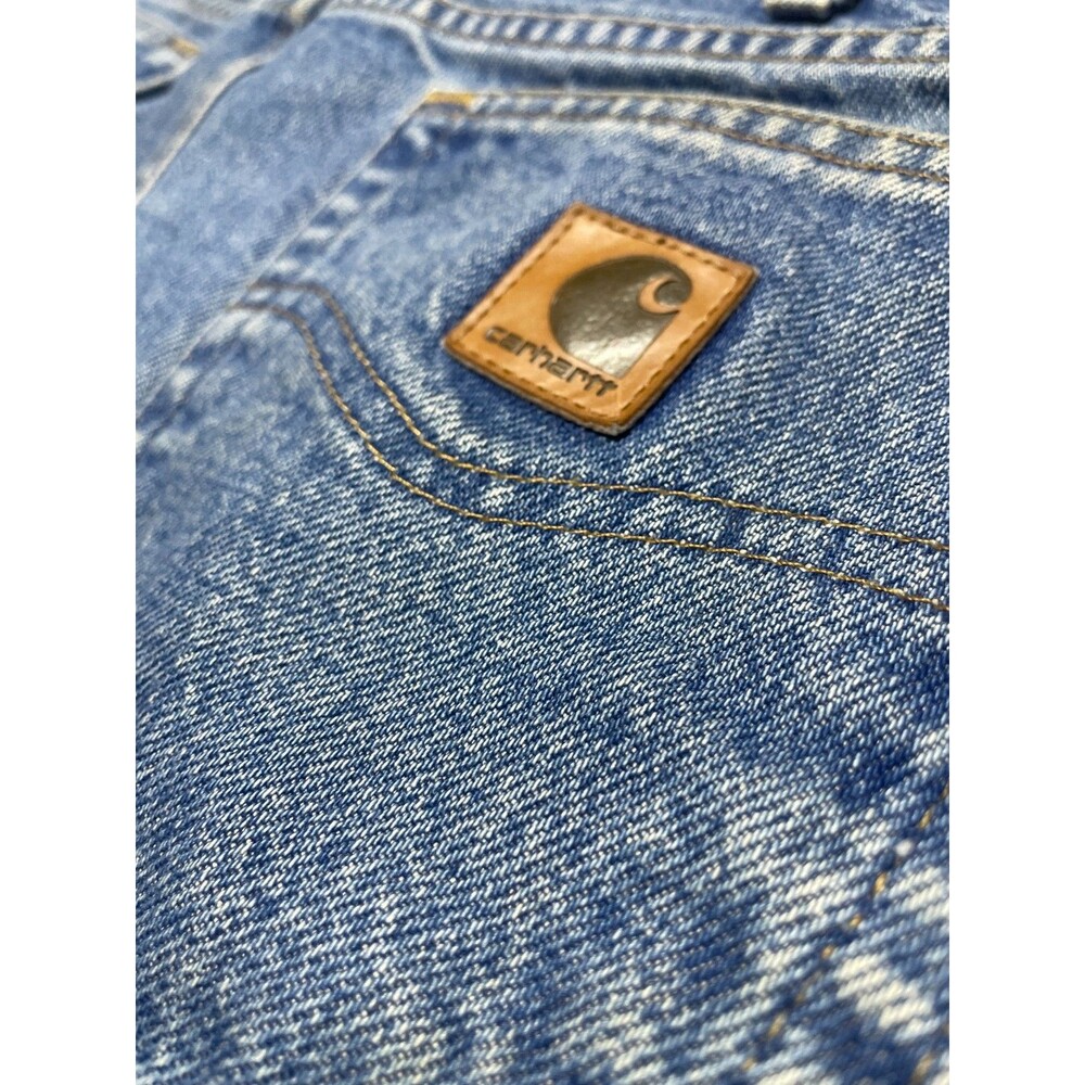 Carhartt Relaxed Fit Blue Work Jeans 100135 Made in Nicaragua Sz 38 - Picture 4 of 4